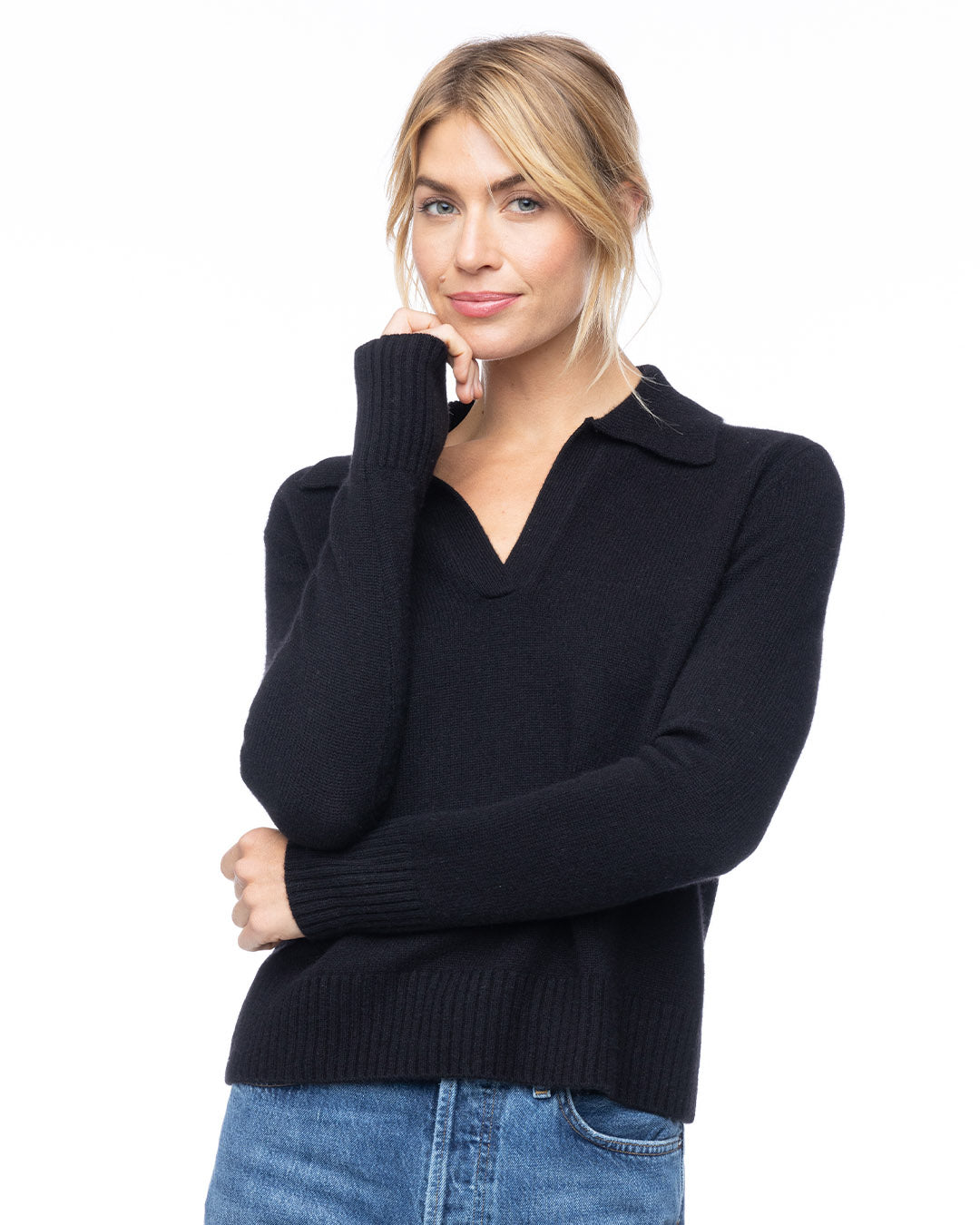 Cashmere Polo Crew