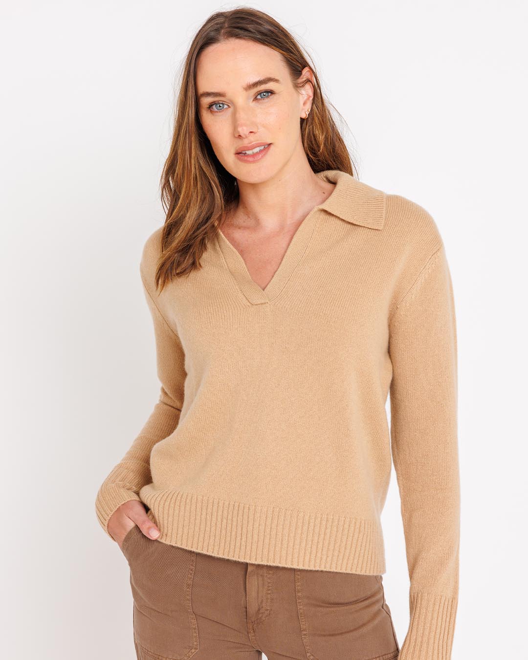 Cashmere Polo Crew