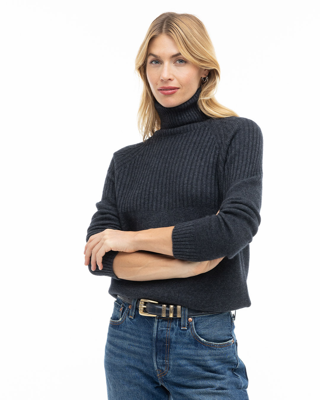 Half Ribbed Turtleneck